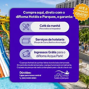 Hotel Diroma Thermas Direto Com O Grupo Diroma Com Acesso Ao Acqua Park E Cafe Da Manha, Caldas Novas